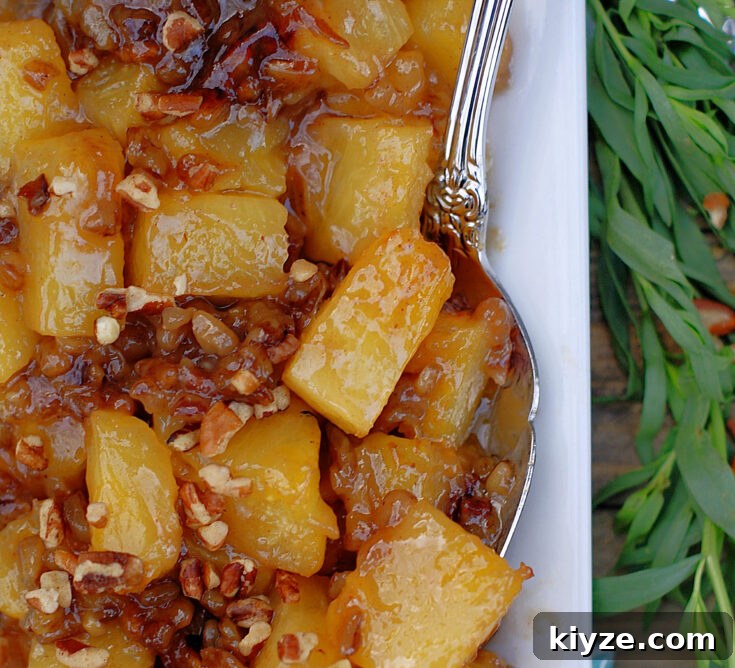 A close up of roasted pineapples.
