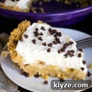 Banoffee Pie Topped with mini chocolate chips