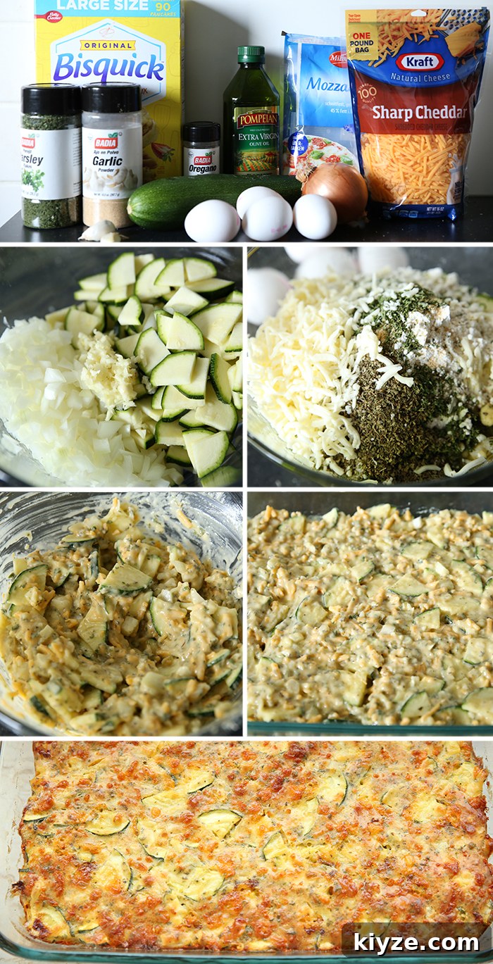 Toni’s Zucchini Pizza Recipe: Crispy Low-Carb Zucchini Pie 4 6-photo picture collage of step-by-step photos of how to make Toni's zucchini pizza.