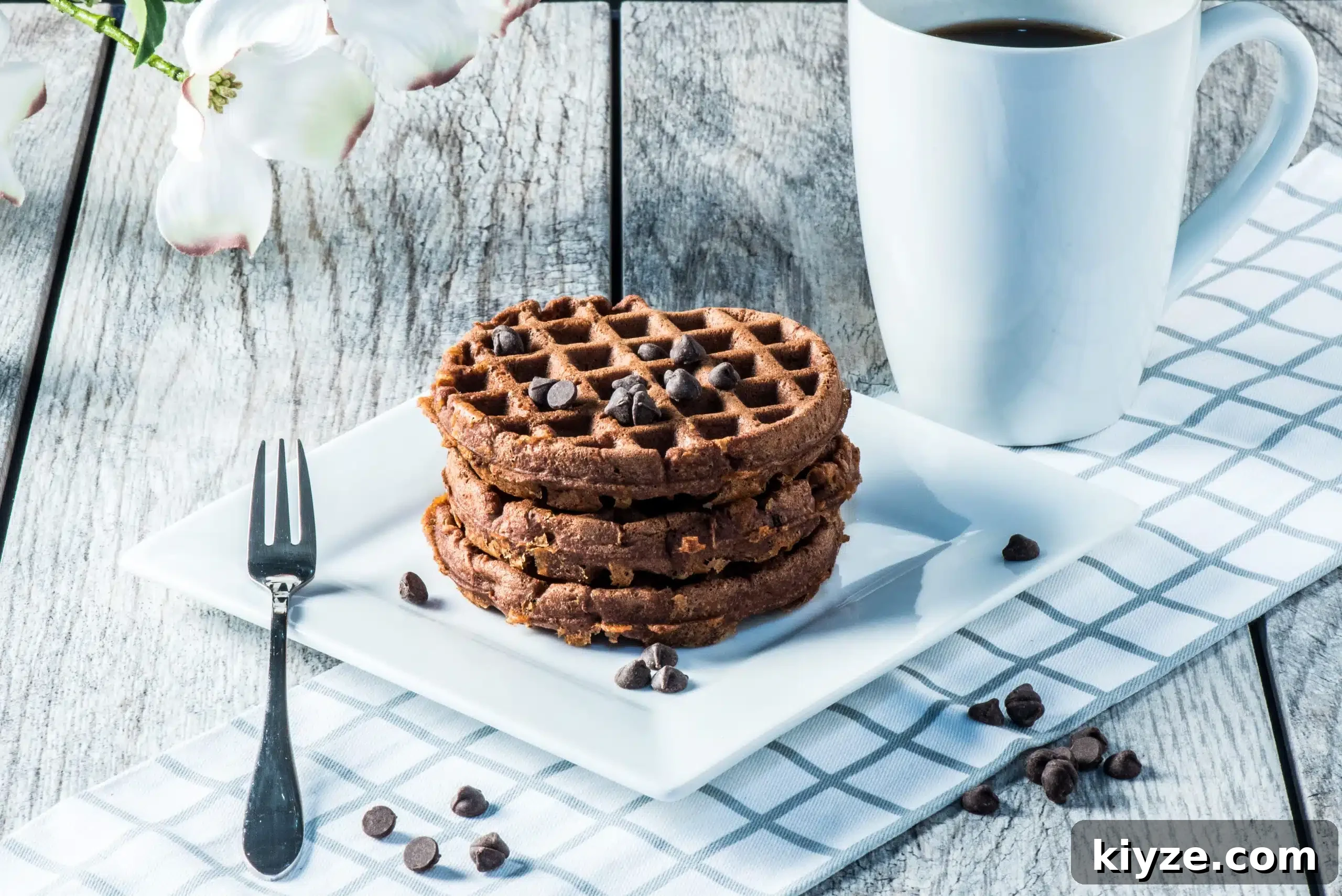 Chocolate Brownie Chaffles: Low-Carb Keto Dessert Recipe 6 Ingredients closeup