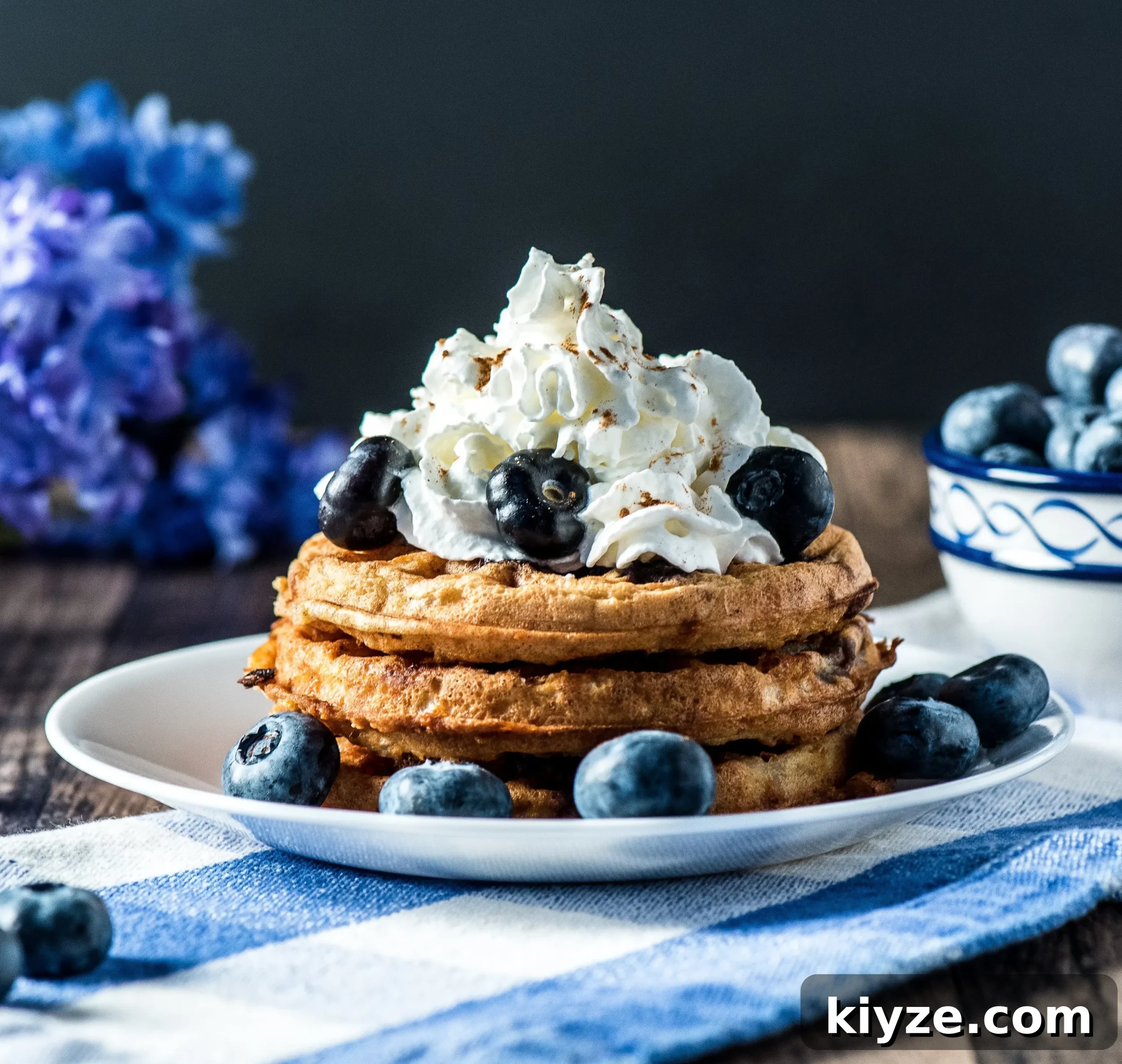 Chocolate Brownie Chaffles: Low-Carb Keto Dessert Recipe 9 Blueberry Chaffle