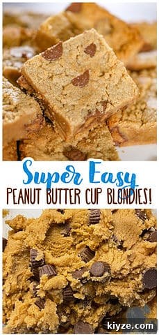 Peanut Butter Cup Blondies