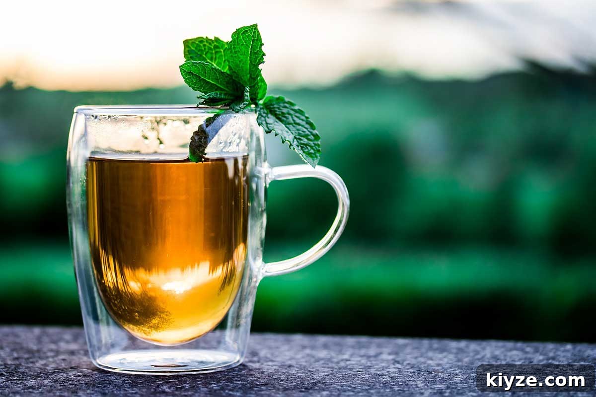 Boost Hydration: Quick Methods to Maximize Water Benefits 8 herbal tea in a mug for hydratin