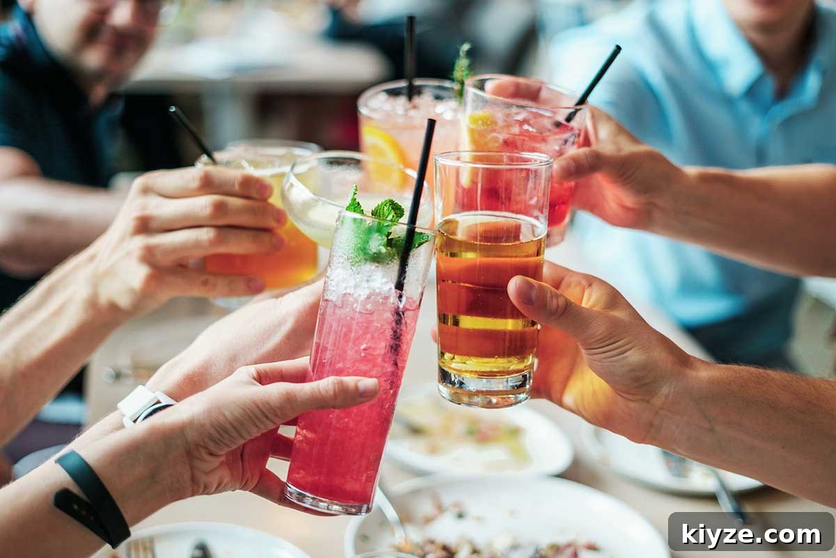 Boost Hydration: Quick Methods to Maximize Water Benefits 9 4 hands holding alcoholic beverages