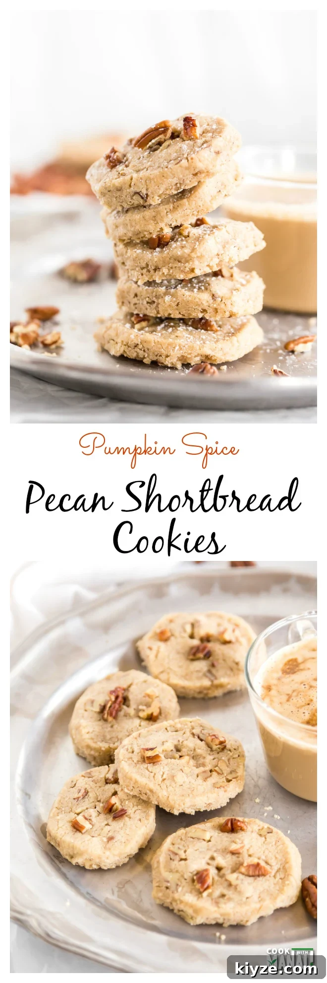 Pumpkin Spice Pecan Shortbread Cookies Recipe 9 Pumpkin Spice Pecan Shortbread Cookies Collage