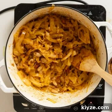 Savory Italian Cabbage with Garlic and Parmesan 11 Braised cabbage with beans and pancetta.