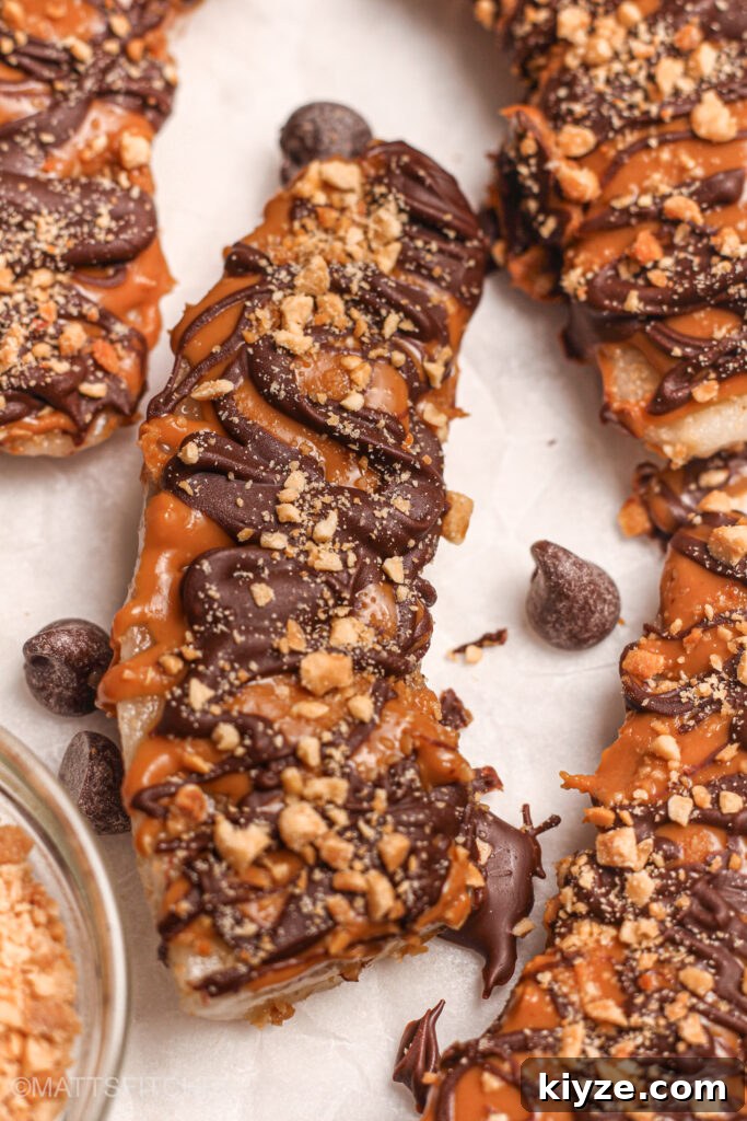 Frozen Banana Snickers Bites: Chocolate Peanut Caramel Treats 4 Frozen Banana Snickers Recipe