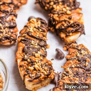 Frozen Banana Snickers Bites: Chocolate Peanut Caramel Treats 5 Frozen Banana Snickers