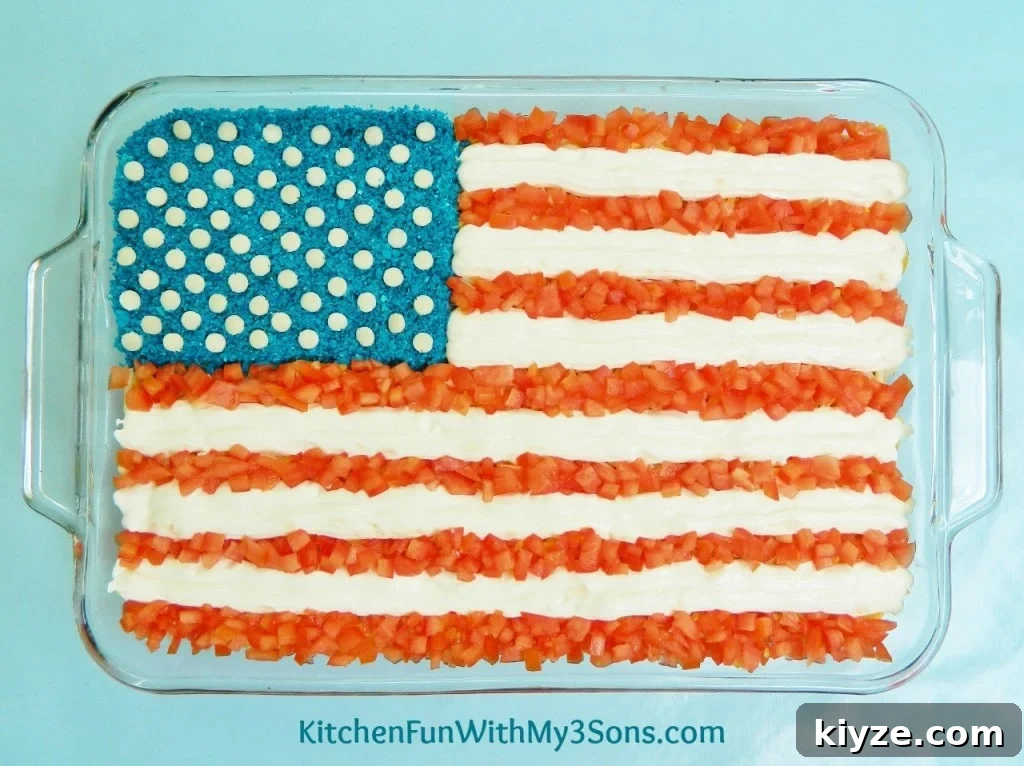 Patriotic 7-Layer Flag Dip Recipe for 4th of July Parties 2 7 Layer Flag Dip for 4th of July