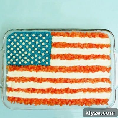 Patriotic 7-Layer Flag Dip Recipe for 4th of July Parties 7 7 Layer Flag Dip for 4th of July