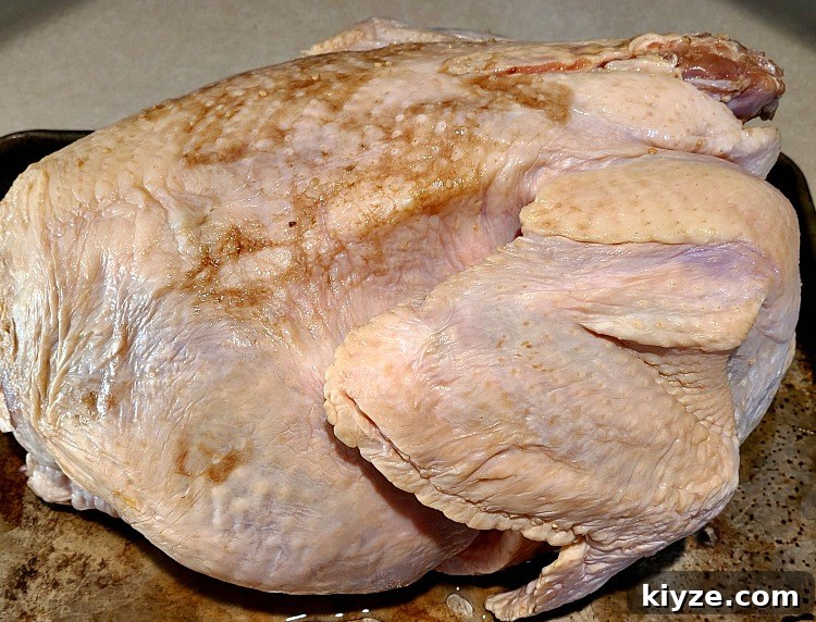 Smoked Turkey Brine with Coca-Cola: Juicy Flavor Recipe 5 Coca Cola Turkey On Pan out of brine