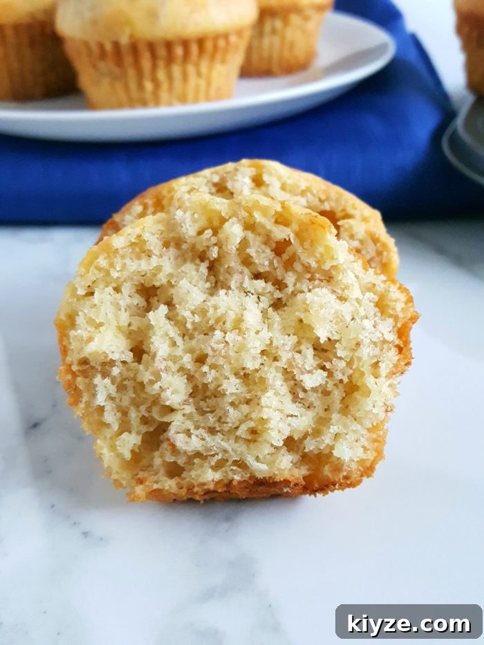 4-Ingredient Banana Muffins from Cake Mix 4 4 Ingredient Cake Mix Banana Muffins - Mix together 3 bananas, 3 eggs, 1/2 cup oil, and 1 box yellow cake mix to make moist and delicious banana muffins! Super quick and easy. | beatbakeeat.com