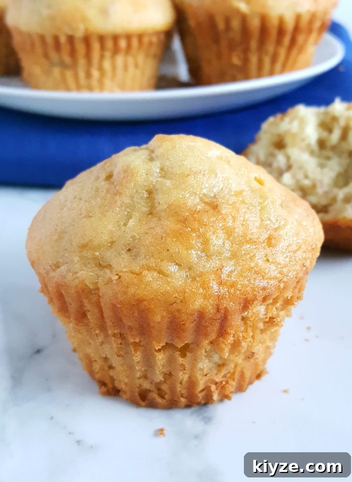 4-Ingredient Banana Muffins from Cake Mix 5 4 Ingredient Cake Mix Banana Muffins - Mix together 3 bananas, 3 eggs, 1/2 cup oil, and 1 box yellow cake mix to make moist and delicious banana muffins! Super quick and easy. | beatbakeeat.com
