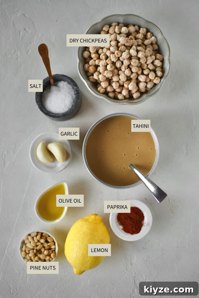 Creamy Homemade Hummus: Simple Recipe with Tahini & Lemon 3 Ingredients needed to make Homemade Hummus Recipe.