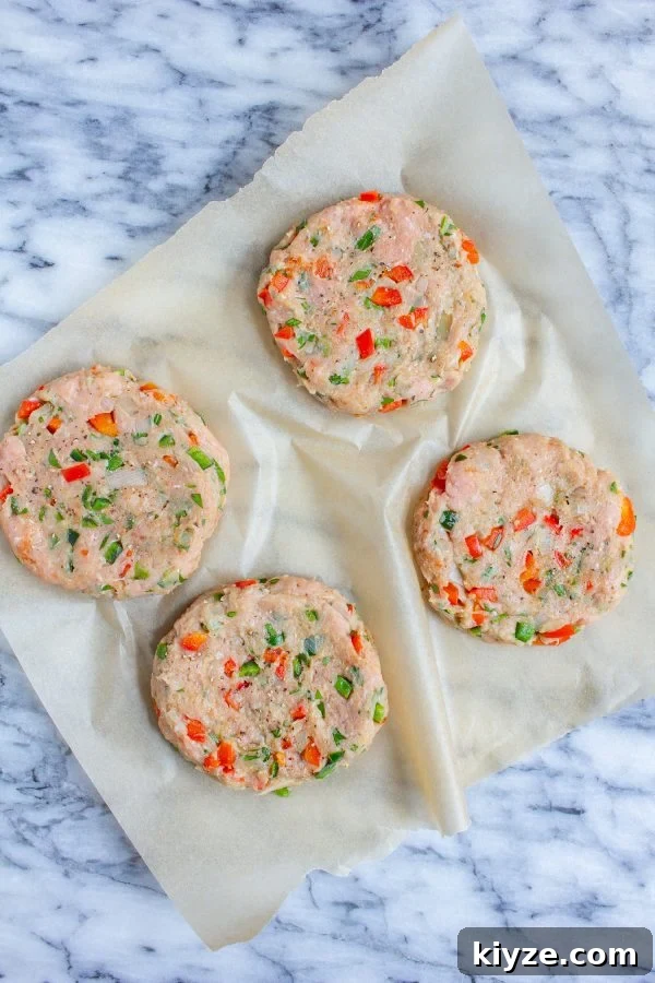 Southwest Turkey Burger Recipe with Spicy Avocado Slaw 4 How to make Southwest Turkey Burgers