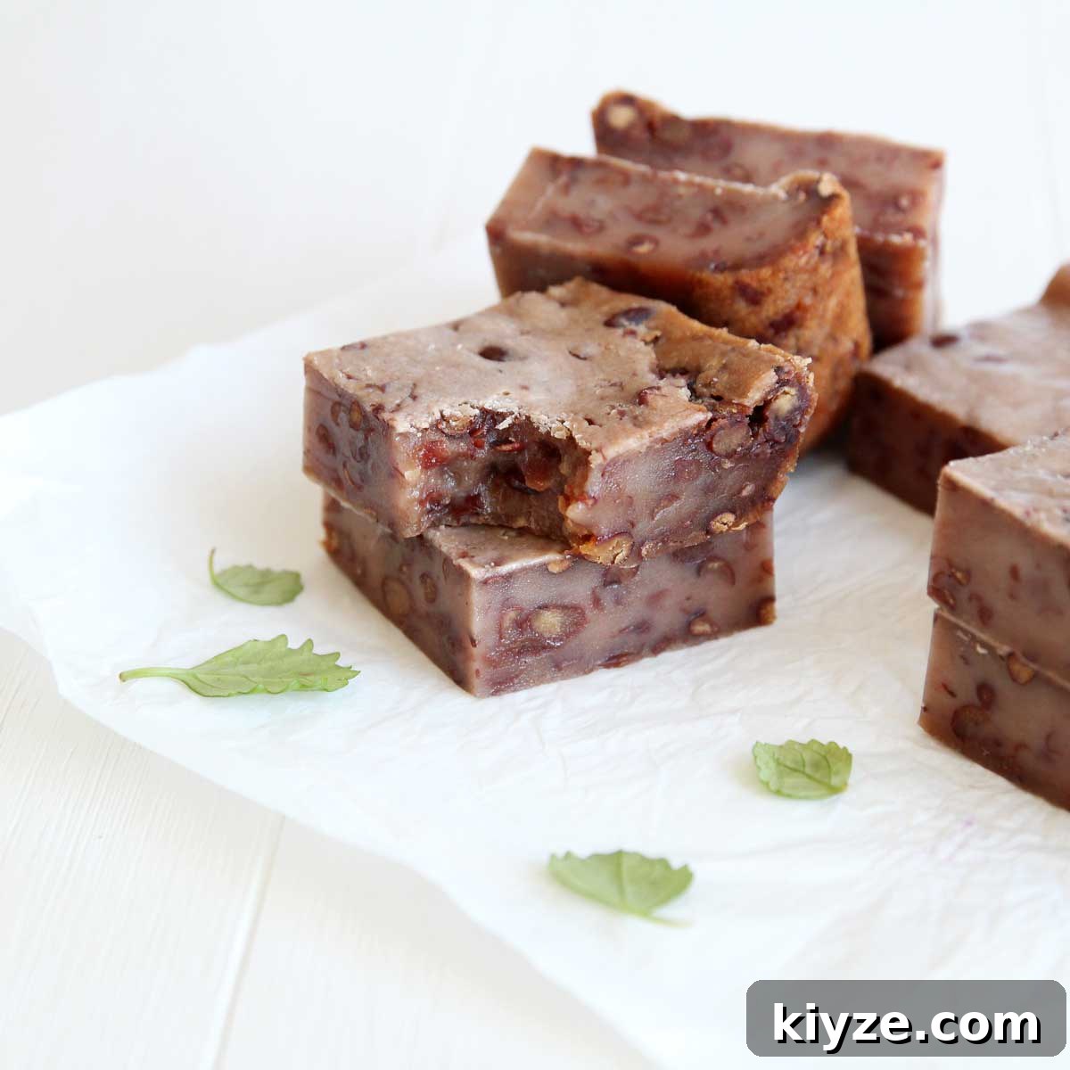 Vegan Baked Nian Gao: Red Bean Mochi Cake Recipe 14 img 27704 106