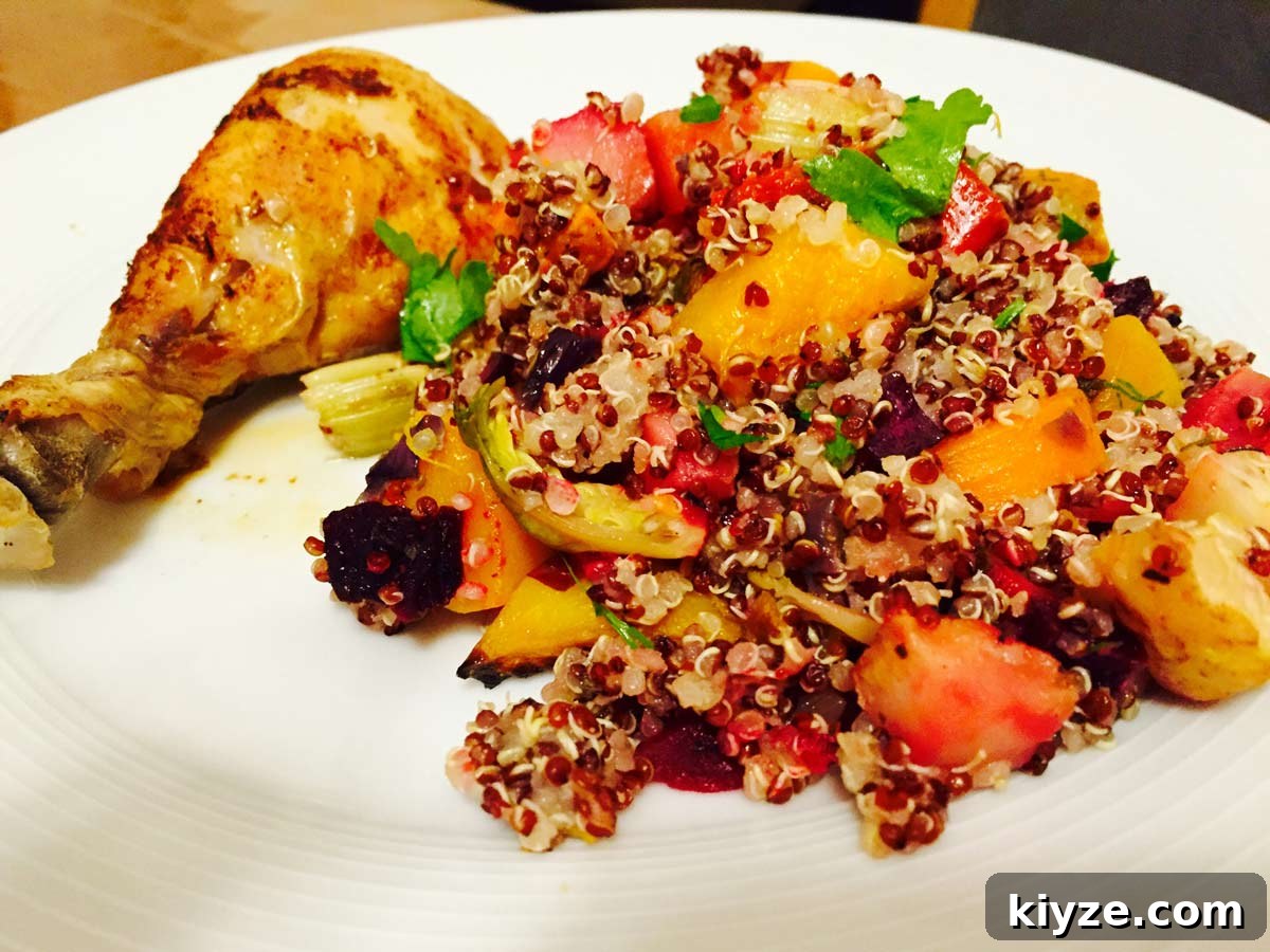 Roasted Vegetable and Quinoa Salad with Lemon Herb Dressing 2 Quinoa veggies salad