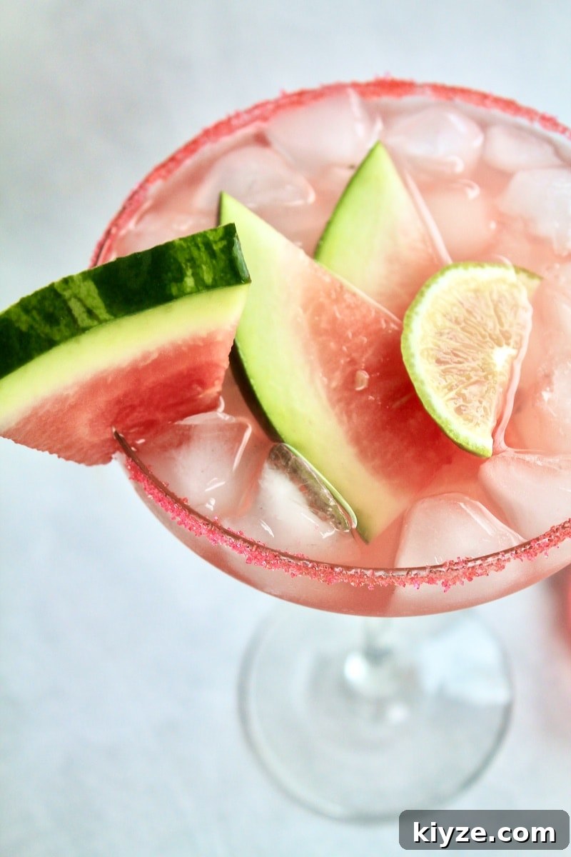 Pink Watermelon Margarita Recipe – Summer Tequila Cocktail 2 pink margarita recipe