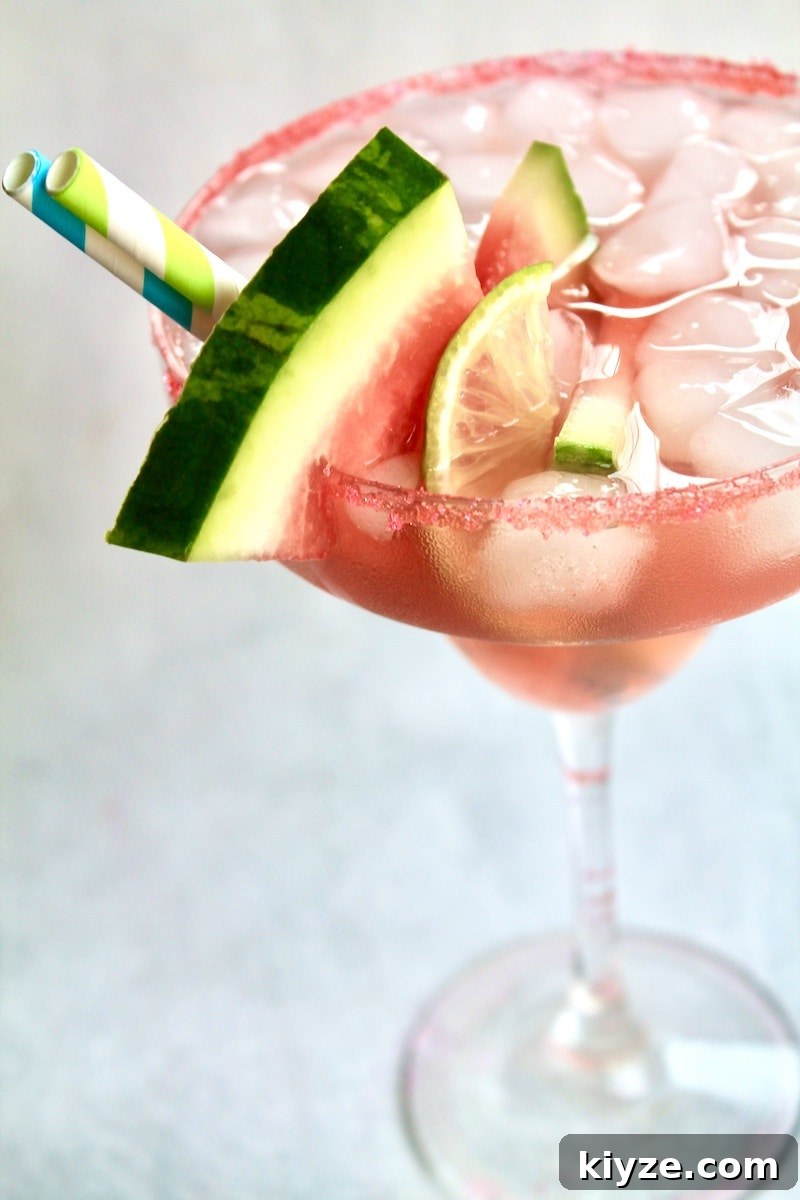 Pink Watermelon Margarita Recipe – Summer Tequila Cocktail 3 a pink margarita with cranberry watermelon juice