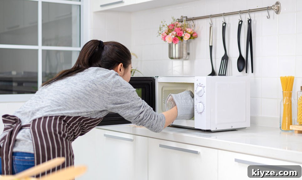 Cooking for a Family with Both Vegetarians and Meat Eaters 4 Woman microwaving