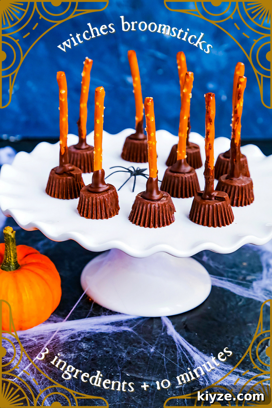 Chocolate Pretzel Witch Brooms — Halloween Party Treats 5 img 31524 4