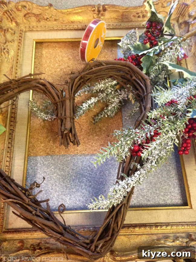 Framed Holiday Heart Wreath Ideas for Festive Home Decor 3 Holiday Heart Wreath Materials