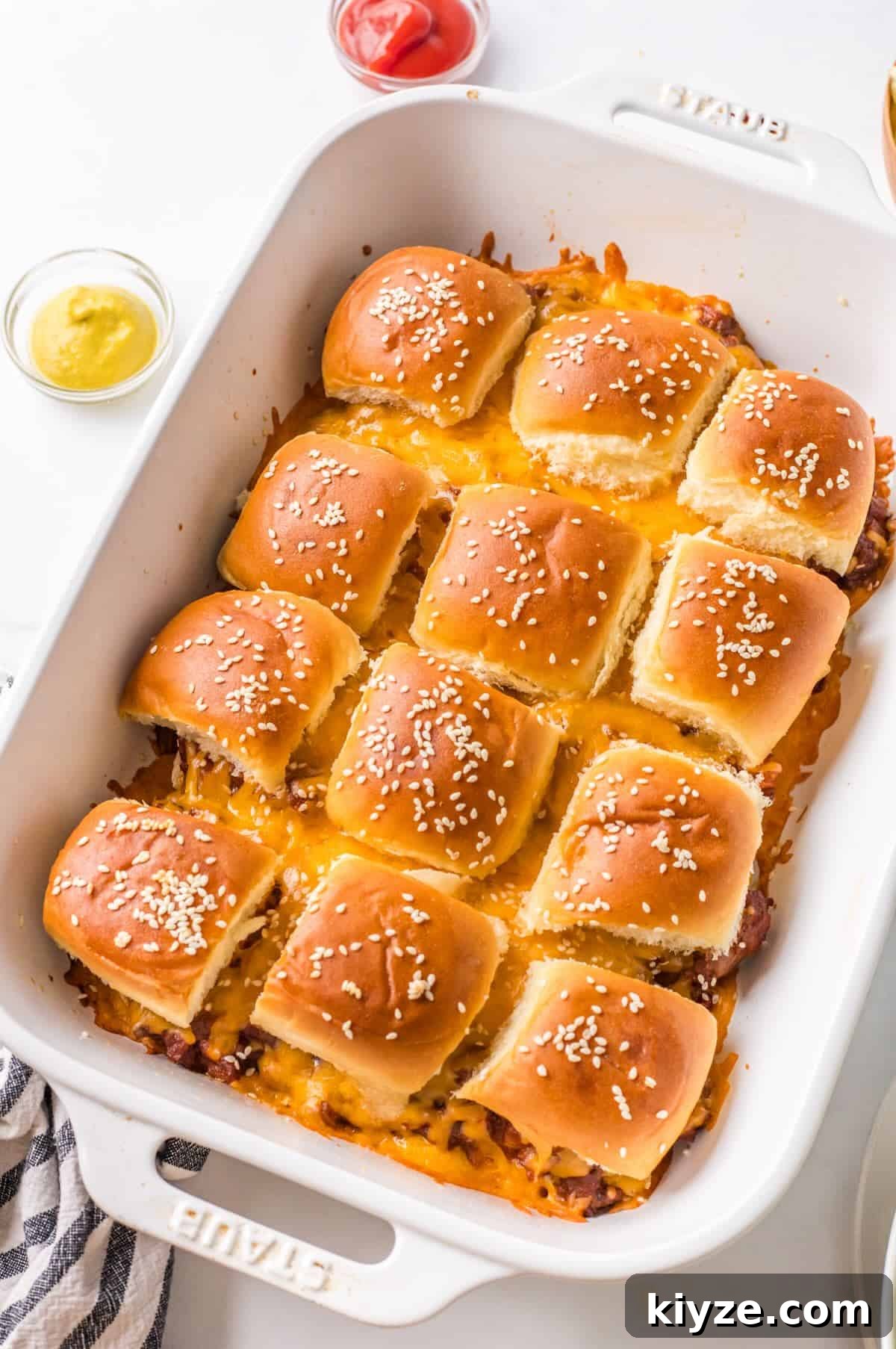 Graduation Party Menu Ideas: 6 Crowd-Pleasing Meal Plans 7 Baked sloppy joe sliders in a casserole pan.