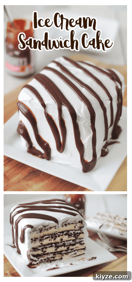 How to Make an Ice Cream Sandwich Cake (Video Tutorial) 2 ice cream sandwich cake