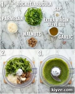 how to make rocket pesto 3 step by step photos showing how to make rocket pesto