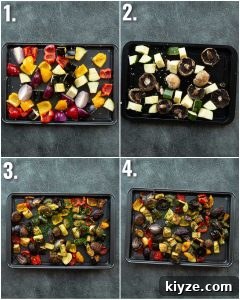 how to roast veggies 4 step by step photos showing how to roast veggies
