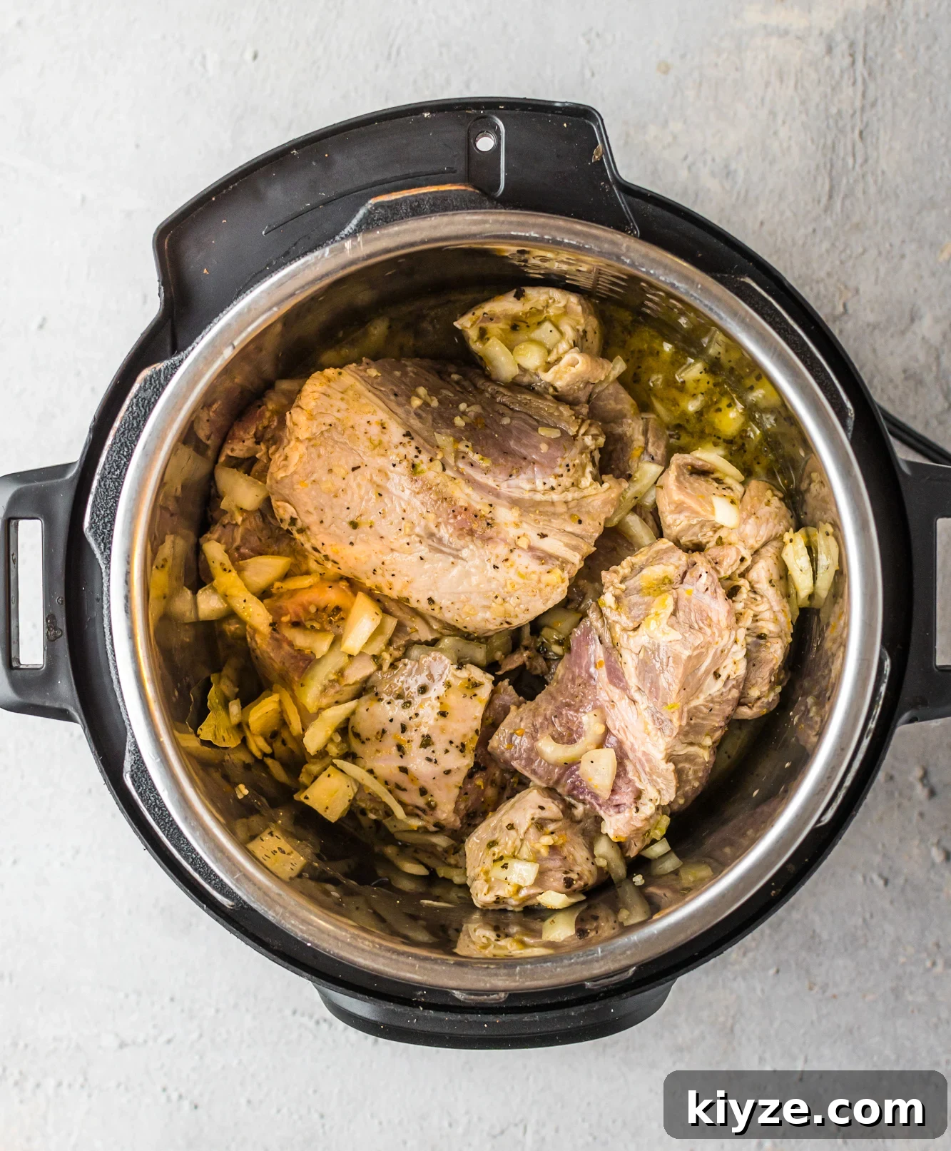 Juicy Instant Pot Pork Roast with Garlic and Herbs 6 Instant Pot Pulled Pork Roast in instant pot