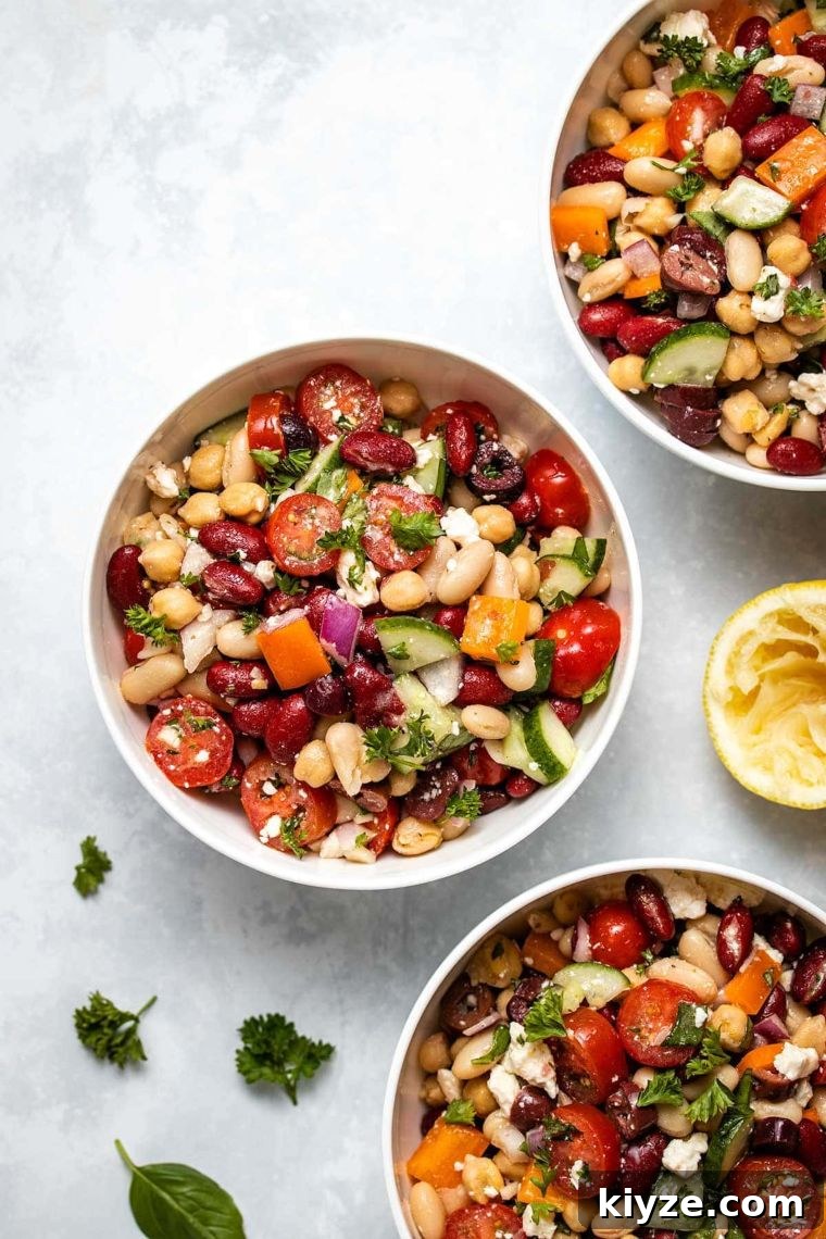 41 Meal-Prep Salads You Can Enjoy All Week Long 6 Mediterranean Bean Bowl