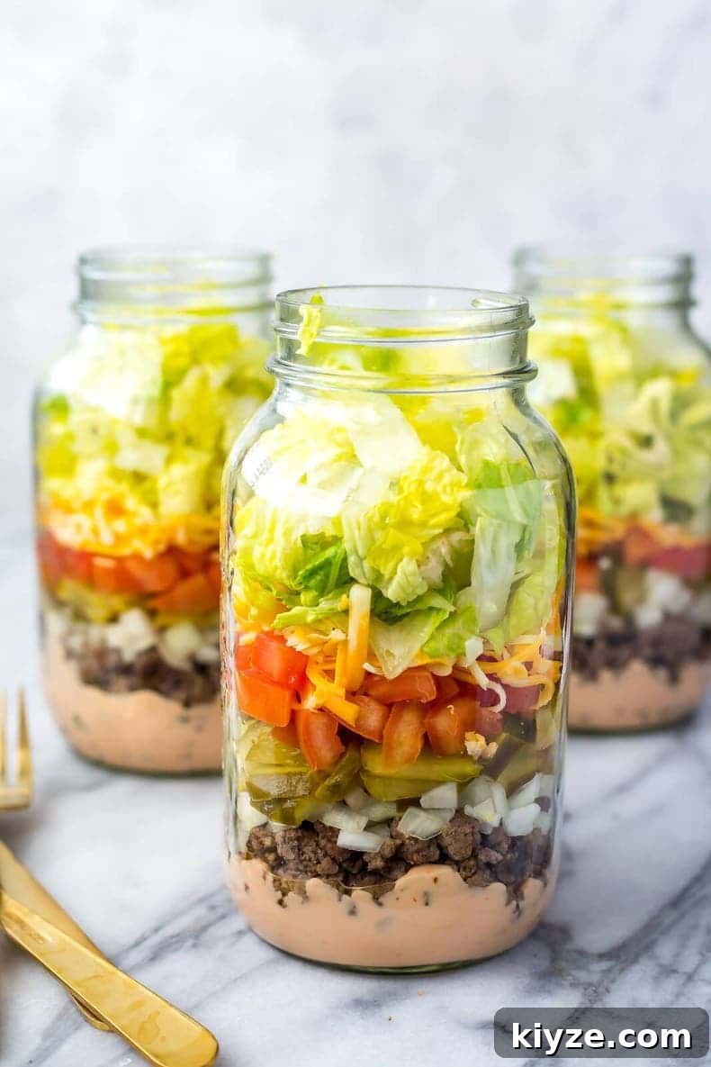 41 Meal-Prep Salads You Can Enjoy All Week Long 8 Low Carb Big Mac Jars