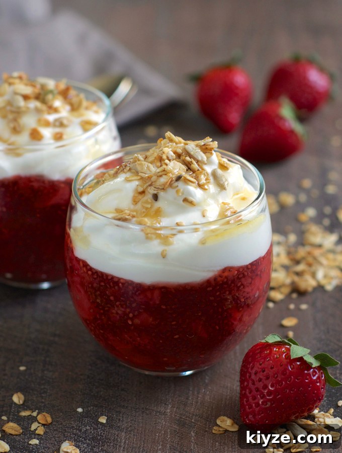 Strawberry Chia Fool with Yogurt Whipped Cream Recipe 2 Strawberry Chia Fools with Yogurt Whipped Cream