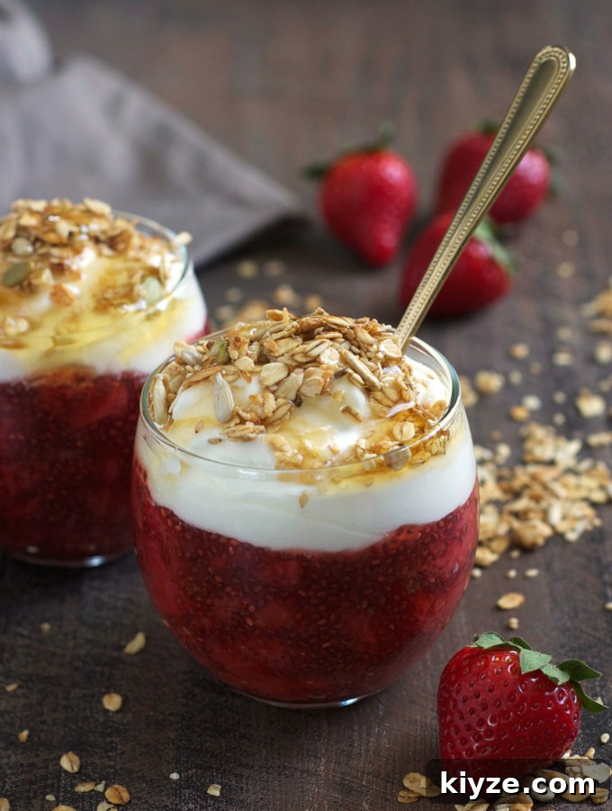 Strawberry Chia Fool with Yogurt Whipped Cream Recipe 4 Strawberry Chia Fools with Yogurt Whipped Cream