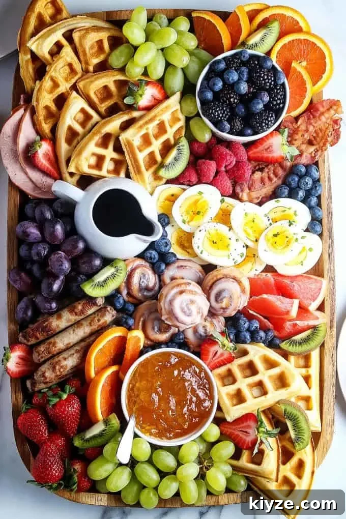 closeup overhead photo of Mother's Day charcuterie brunch board