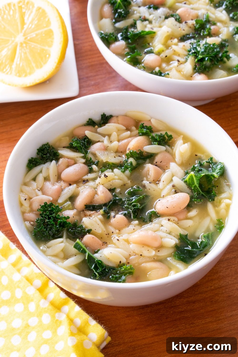 Spicy Kale, White Bean, and Orzo Soup Spicy Kale, White Bean, and Orzo Soup