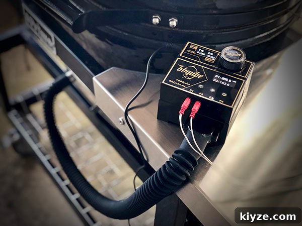 Pit Controller Review: BBQube TempMaster Pro Smoker Controller — Full Test & Tips 3 BBQube connected to grill