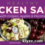 Chicken Salad with Grapes, Apples & Pecans — Light Recipe 3 Healthy chicken salad with greek yogurt