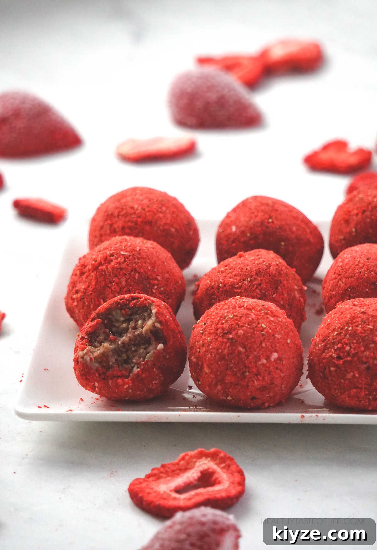 Nut-Free Paleo Strawberry Bliss Balls 3 strawberry bliss balls