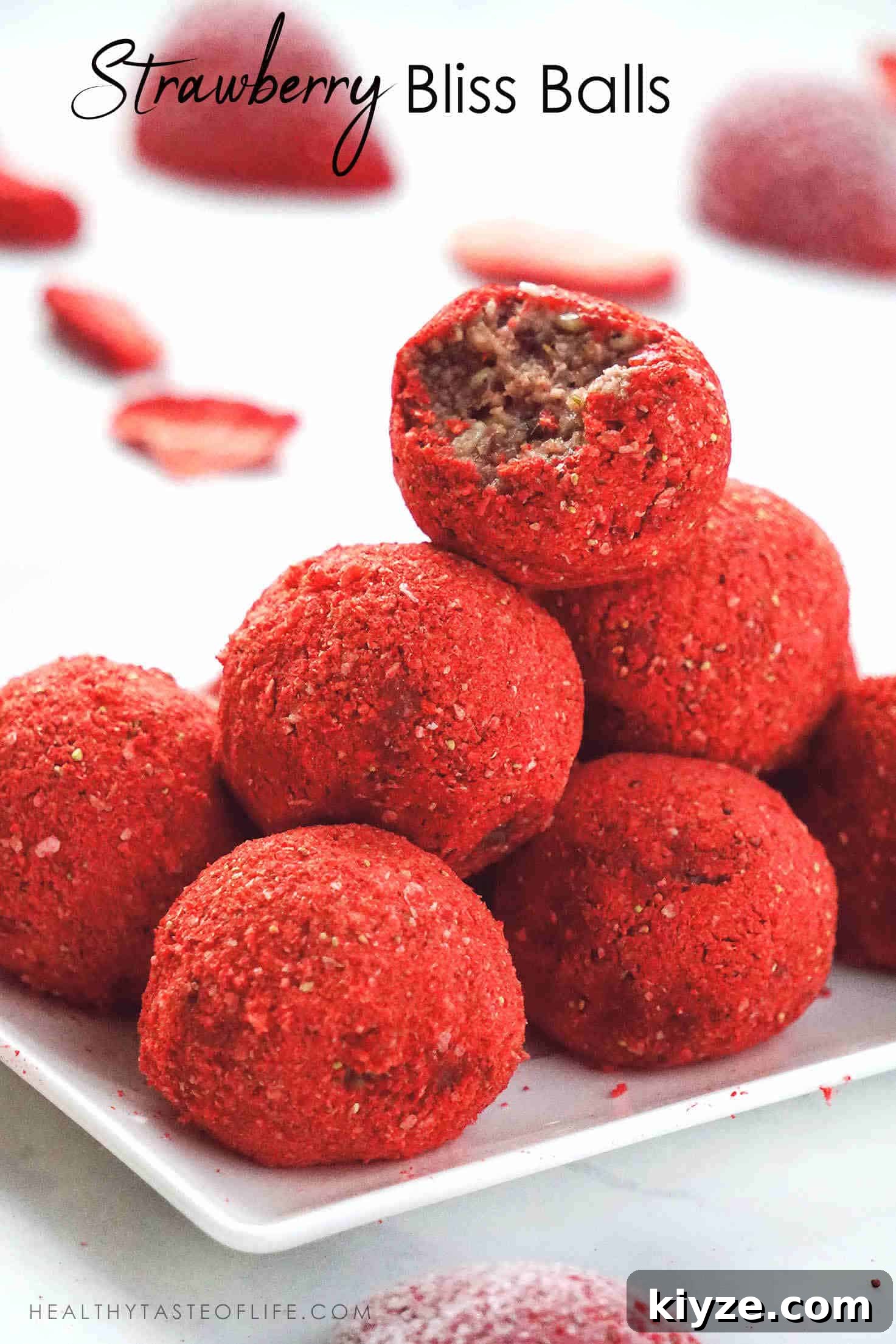 Nut-Free Paleo Strawberry Bliss Balls 7 strawberry bliss balls