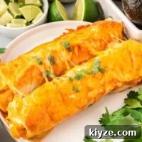 Sweet Potato and Black Bean Enchiladas with Chipotle Sauce 18 two enchiladas on a plate