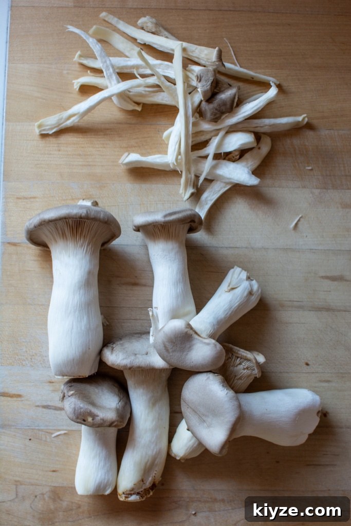 Vegan Oyster Mushroom Carnitas Tacos — Smoky Plant-Based Filling 4 raw oyster mushrooms with some shredded