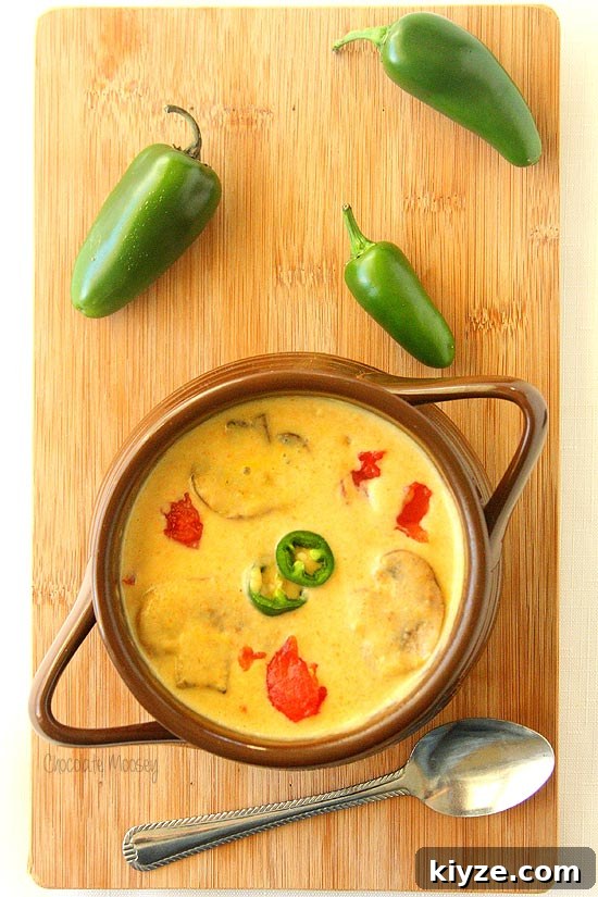 Creamy Roasted Jalapeño Soup Recipe with Charred Peppers 3 Roasted Jalapeno Soup kicks dinner up a notch