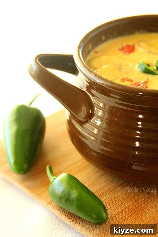 Creamy Roasted Jalapeño Soup Recipe with Charred Peppers 5 Roasted Jalapeno Soup kicks dinner up a notch