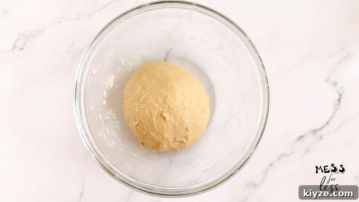 Bunny-Shaped Cinnamon Rolls: Cute Recipe for Spring Brunch 8 cinnamon roll dough in a bowl