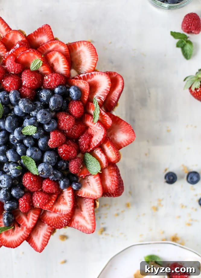 Triple-Berry No-Bake Star Tart Recipe (Video) 2 VIDEO TUTORIAL! no-bake cheesecake triple berry star tart