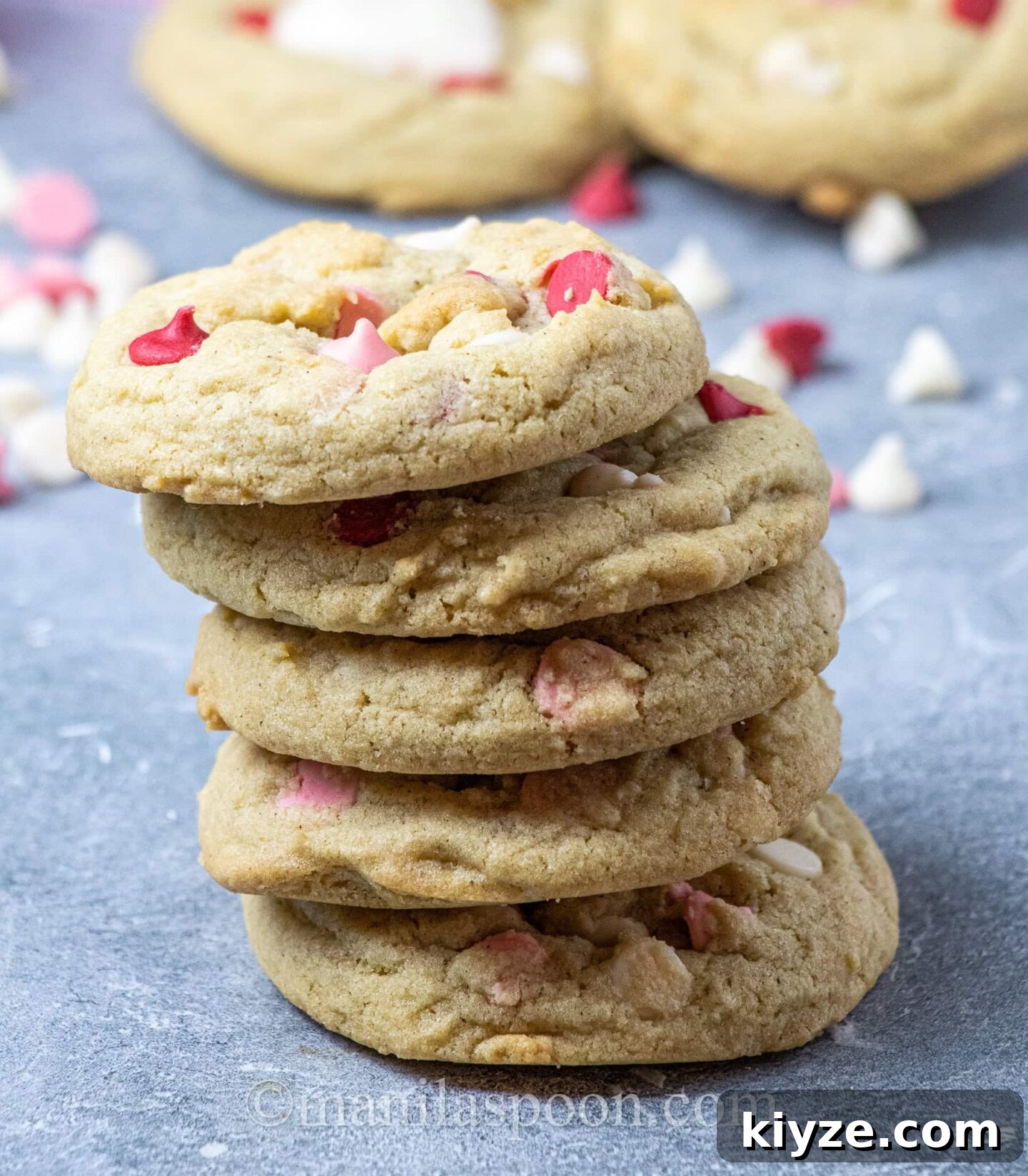 Valentine’s Red & Pink Chip Sugar Cookies 4 Tray of Valentine cookies