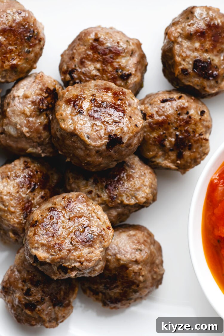 Oven-Baked Meatballs with Crispy Golden Crust 2 These oven baked meatballs will make an excellent appetizer or dinner!