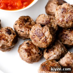 Try these flavorful easy oven baked meatballs for dinner!